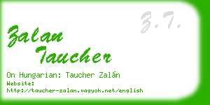 zalan taucher business card